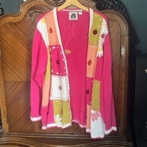 Ladybug Patchwork Cardigan